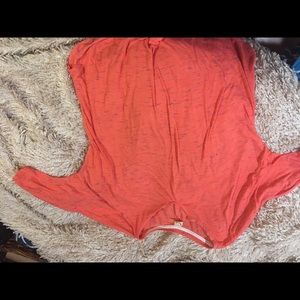 Coral 3/4 sleeve top 3X